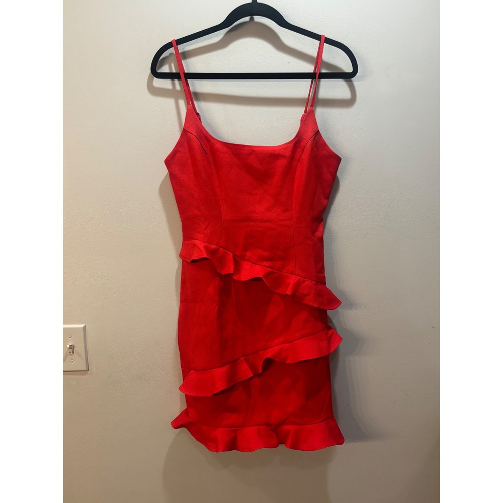 Hello Molly Red Ruffle Mini Dress - Picture 2 of 10